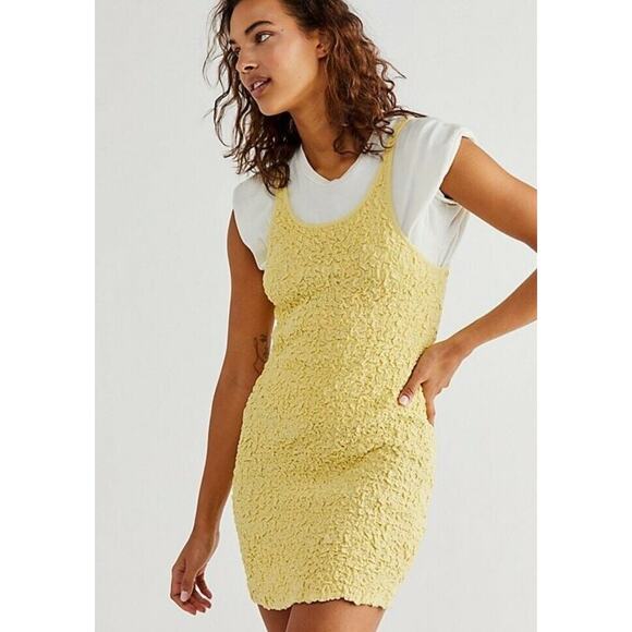 Free People Tito Pure Cotton Textured Tank Dress - Picture 1 of 10